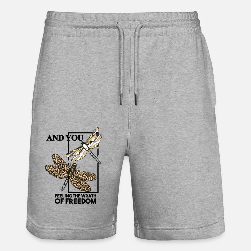 Liberté des papillons - Short de jogging bio TRAINER Stanley/Stella unisexe - gris chiné