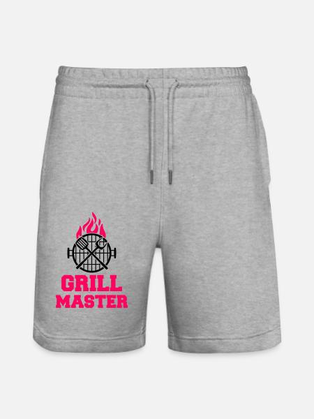 Grill Master - Stanley/Stella Trainer Unisex Organic Jogging Shorts - heather grey