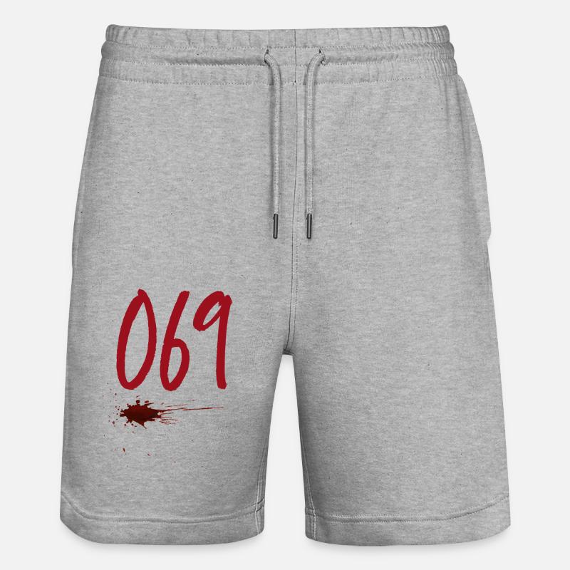 Code postal Francfort 069 - Short de jogging bio TRAINER Stanley/Stella unisexe - gris chiné