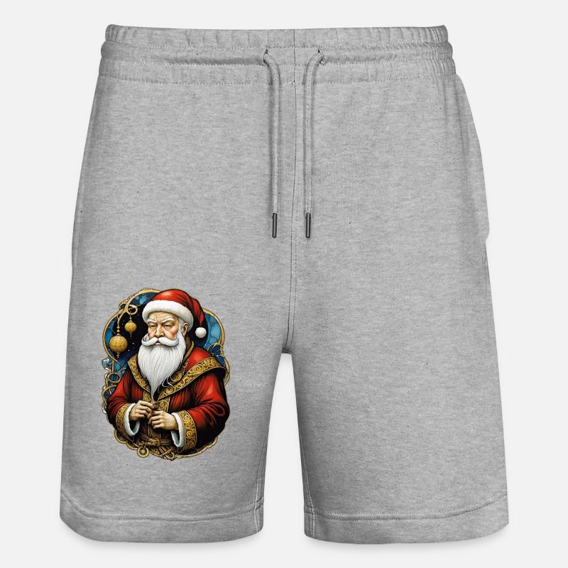 Père Noël 2024 - Short de jogging bio TRAINER Stanley/Stella unisexe - gris chiné