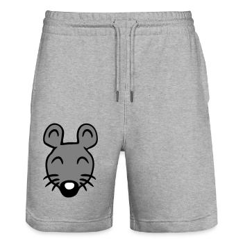 Mouse Mouse Cute Little Rat Rodent Friendly - Stanley/Stella Trainer Unisex Organic Jogging Shorts - heather grey - Front - Nik (191cm) & Marisol (170cm)