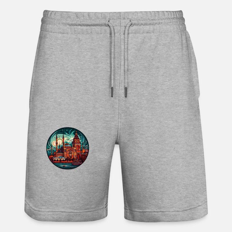 Architecture turque - Short de jogging bio TRAINER Stanley/Stella unisexe - gris chiné