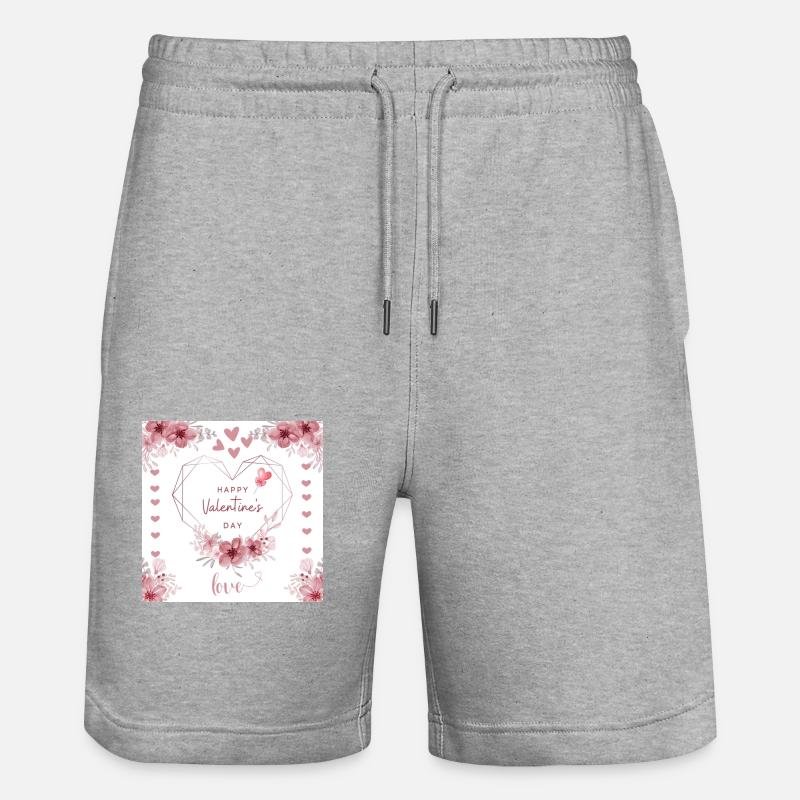 La Saint-Valentin - Short de jogging bio TRAINER Stanley/Stella unisexe - gris chiné