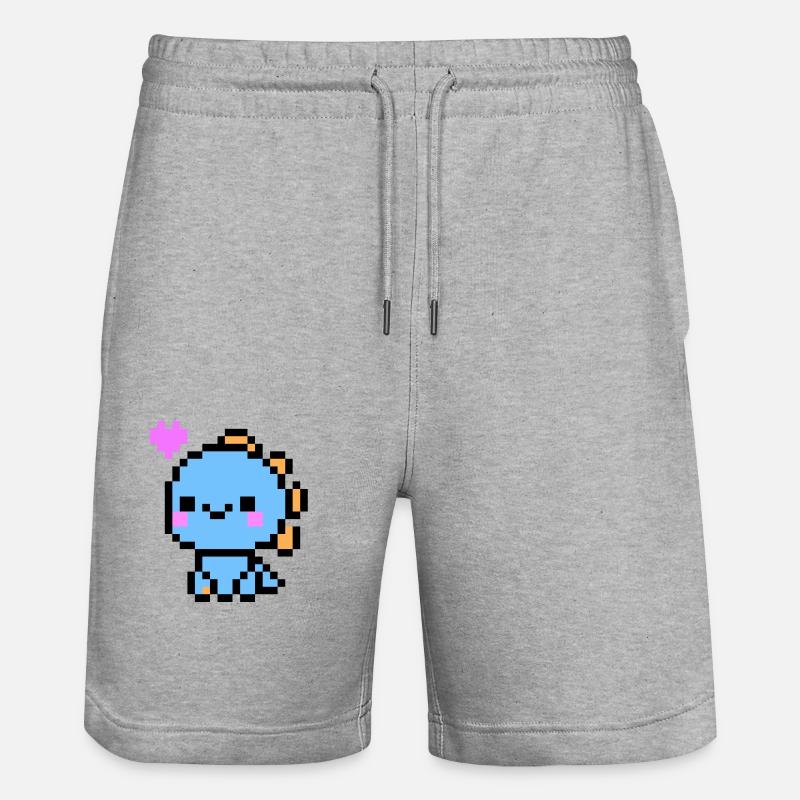 Mignon Dino bleu clair - Short de jogging bio TRAINER Stanley/Stella unisexe - gris chiné