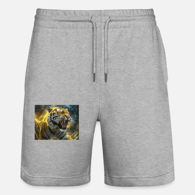 Space tiger - Short de jogging bio TRAINER Stanley/Stella unisexe - gris chiné