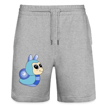 Süße bunte Schnecke - Stanley/Stella Unisex Bio Joggingshorts Trainer  - Grau meliert - Vorne - Nik (191cm) & Marisol (170cm)