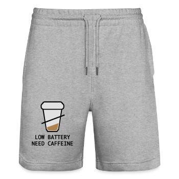 Café - Short de jogging bio TRAINER Stanley/Stella unisexe - gris chiné - Devant - Nik (191cm) & Marisol (170cm)