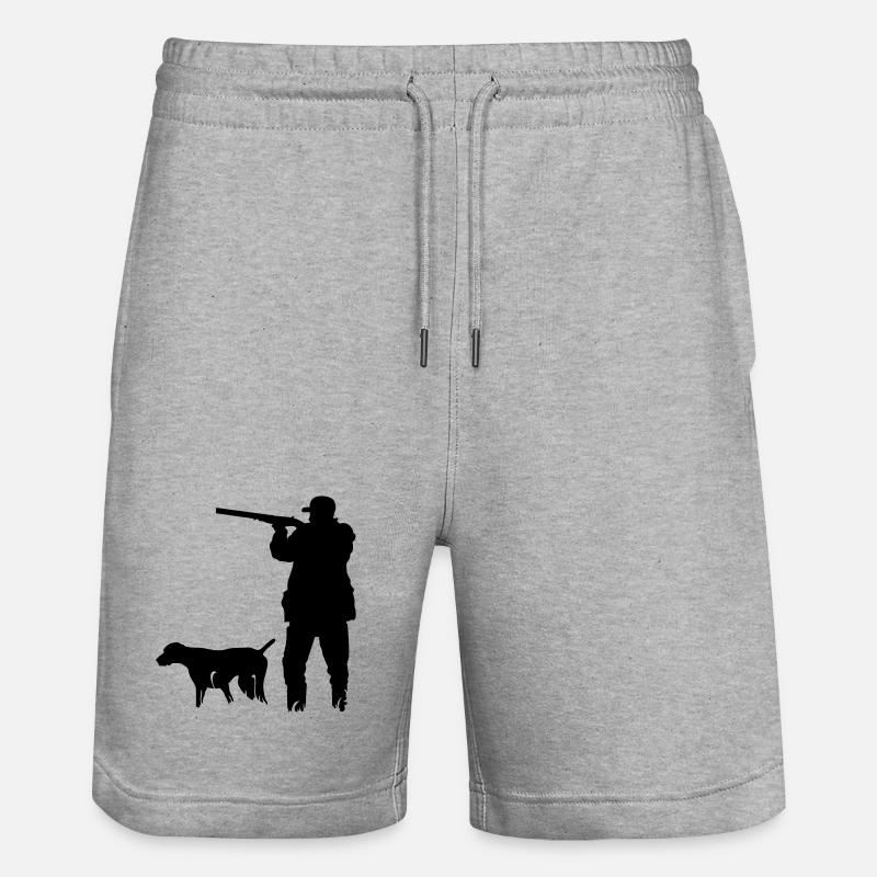 Jäger - Stanley/Stella Unisex Bio Joggingshorts Trainer  - Grau meliert