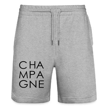 cha mpa gne - Stanley/Stella Unisex Bio Joggingshorts Trainer  - Grau meliert - Vorne - Nik (191cm) & Marisol (170cm)