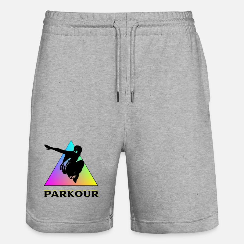 Parkour - Short de jogging bio TRAINER Stanley/Stella unisexe - gris chiné