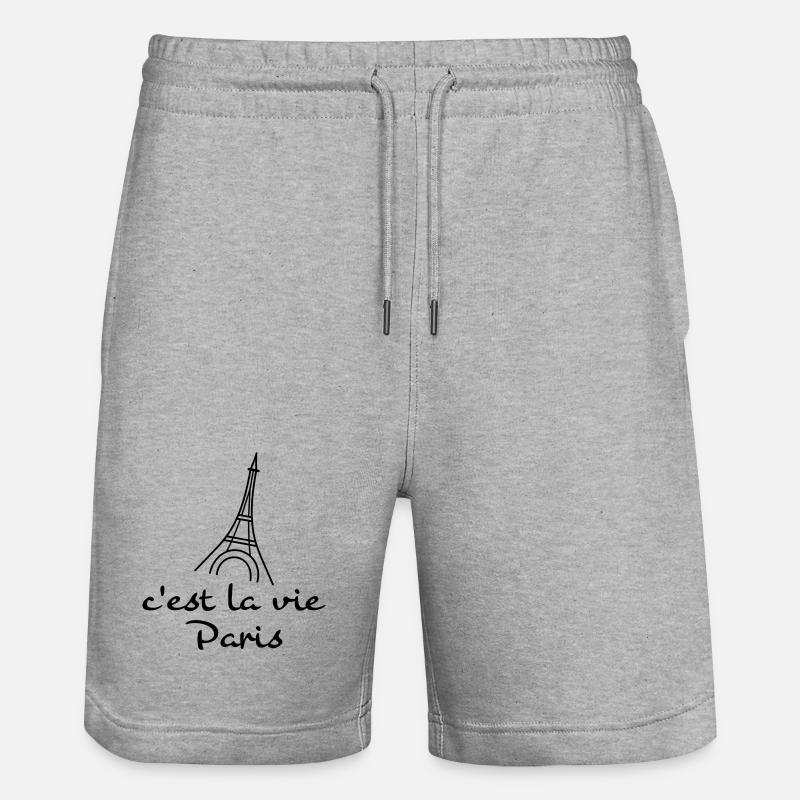 c’est la vie - Short de jogging bio TRAINER Stanley/Stella unisexe - gris chiné