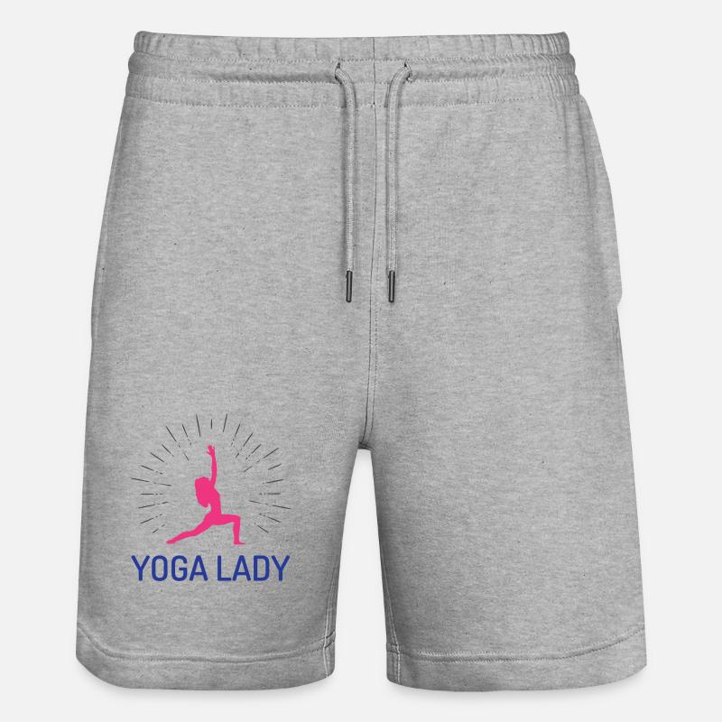 Yoga-Mädchen - Stanley/Stella Unisex Bio Joggingshorts Trainer  - Grau meliert
