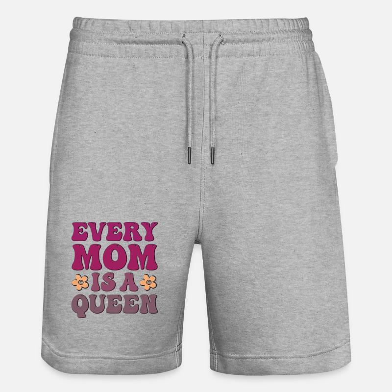 Chaque maman est une reine - Short de jogging bio TRAINER Stanley/Stella unisexe - gris chiné