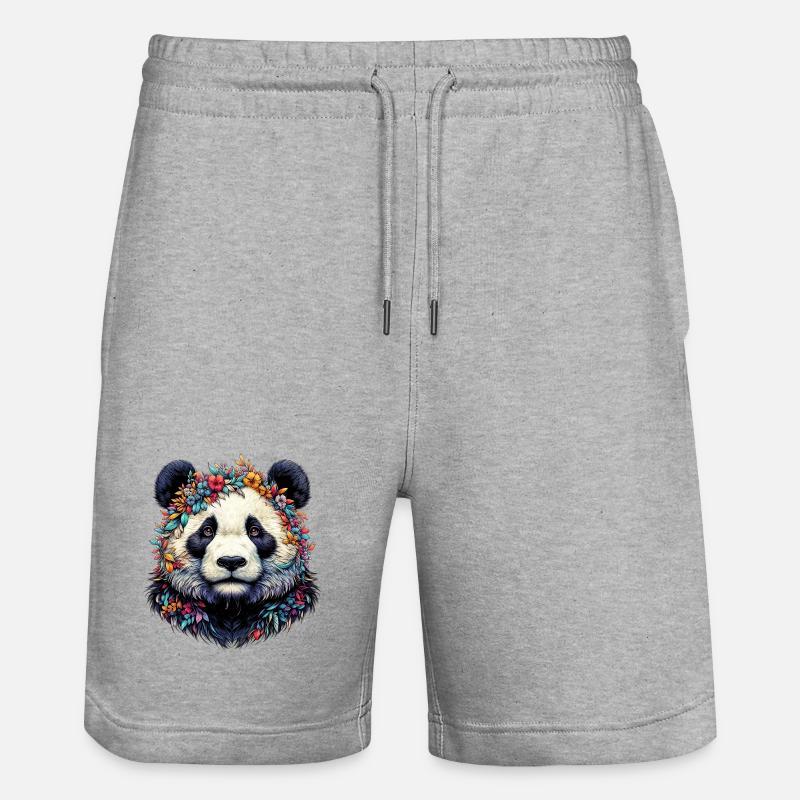 Panda - Short de jogging bio TRAINER Stanley/Stella unisexe - gris chiné