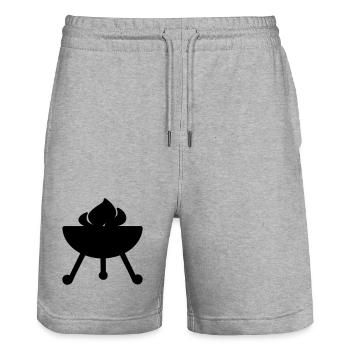 Griller - Short de jogging bio TRAINER Stanley/Stella unisexe - gris chiné - Devant - Nik (191cm) & Marisol (170cm)