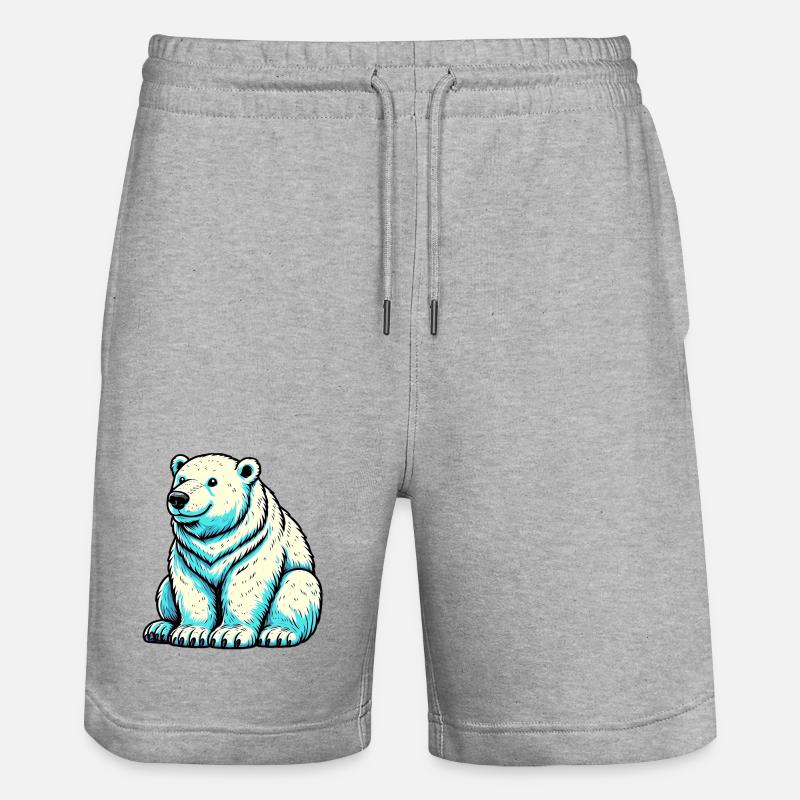 Eisbär - Stanley/Stella Unisex Bio Joggingshorts Trainer  - Grau meliert