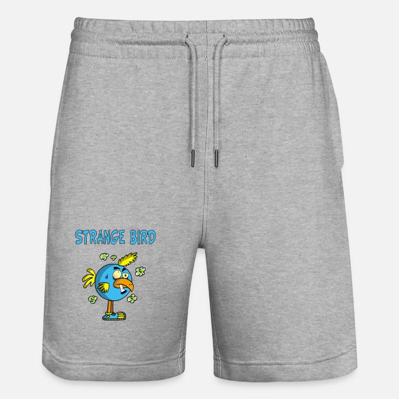 Oiseau bleu étrange - Short de jogging bio TRAINER Stanley/Stella unisexe - gris chiné