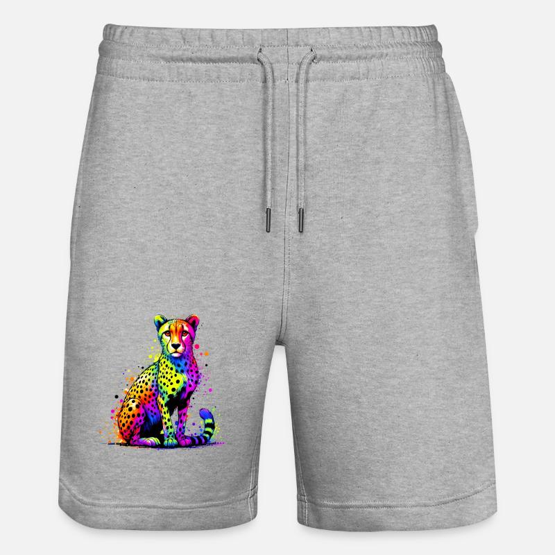 Guépard - Short de jogging bio TRAINER Stanley/Stella unisexe - gris chiné
