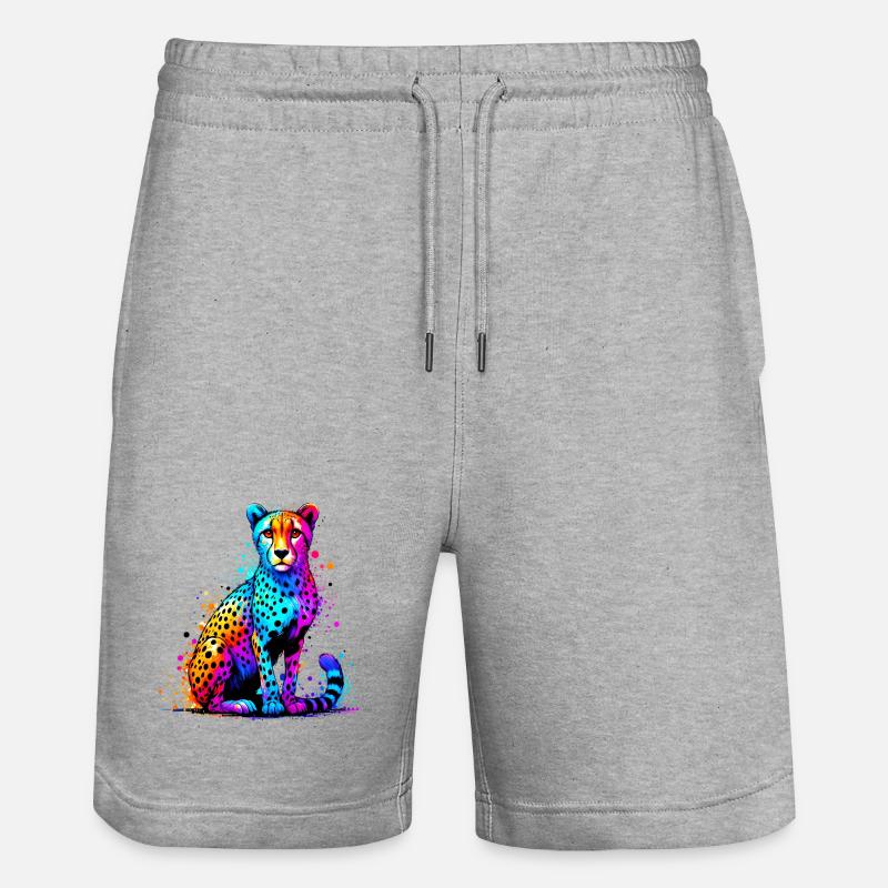 Guépard - Short de jogging bio TRAINER Stanley/Stella unisexe - gris chiné