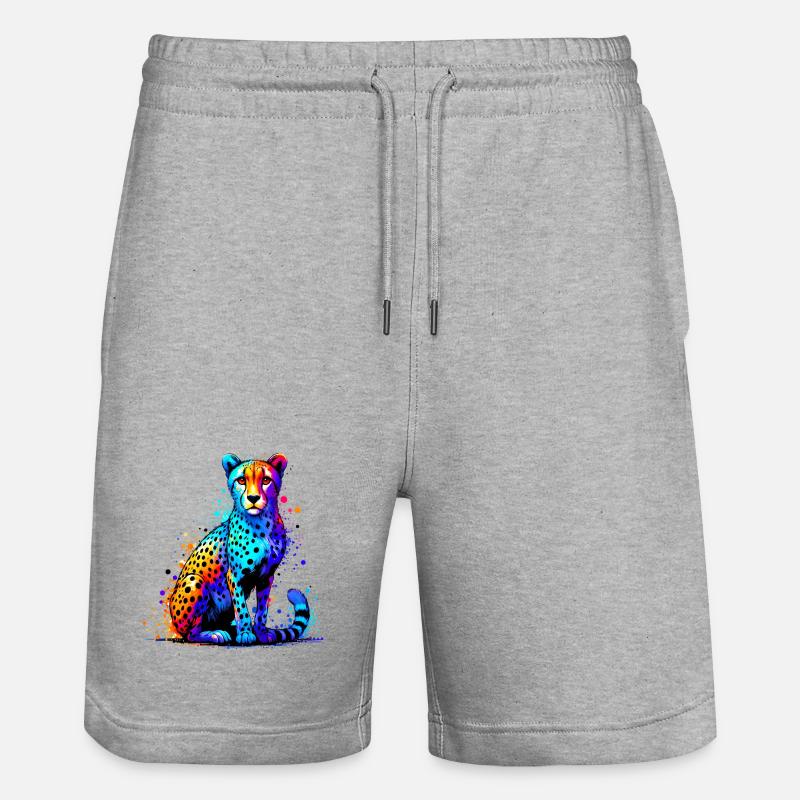 Guépard - Short de jogging bio TRAINER Stanley/Stella unisexe - gris chiné