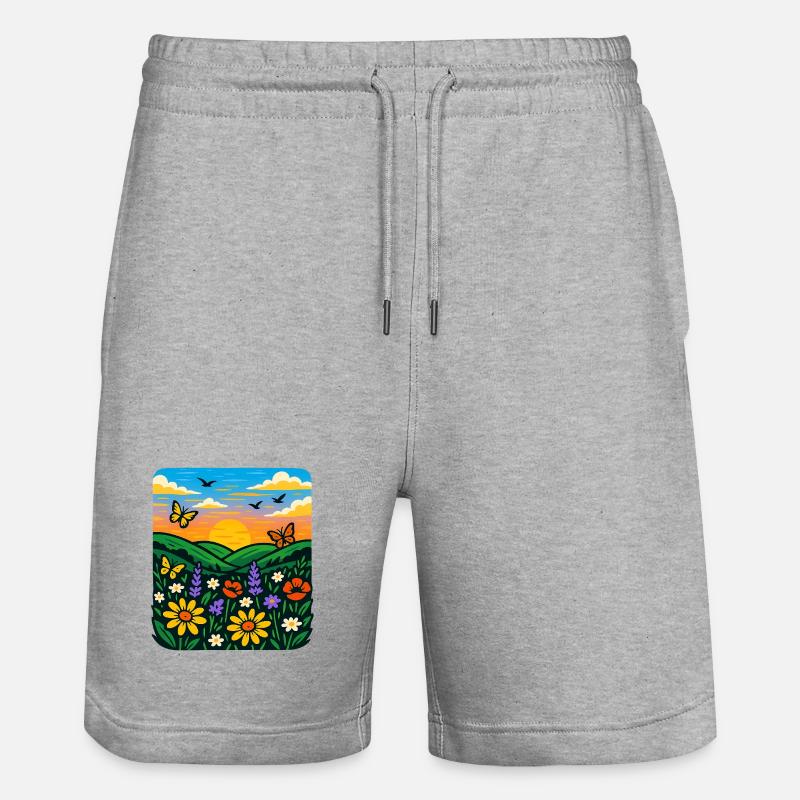 Pré d’été - Short de jogging bio TRAINER Stanley/Stella unisexe - gris chiné