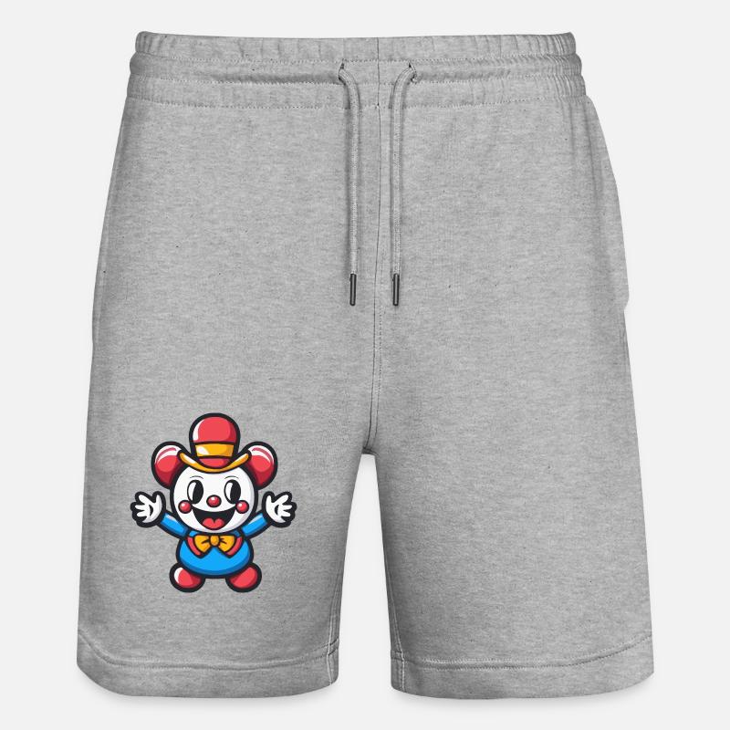 Halloween Clown Mignon Bande dessinée - Short de jogging bio TRAINER Stanley/Stella unisexe - gris chiné