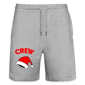 Santa Crew - Stanley/Stella Unisex Bio Joggingshorts Trainer  - Grau meliert - Vorne - Nik (191cm) & Marisol (170cm)