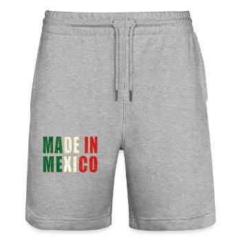 Made_in_Mexico - Short de jogging bio TRAINER Stanley/Stella unisexe - gris chiné - Devant - Nik (191cm) & Marisol (170cm)