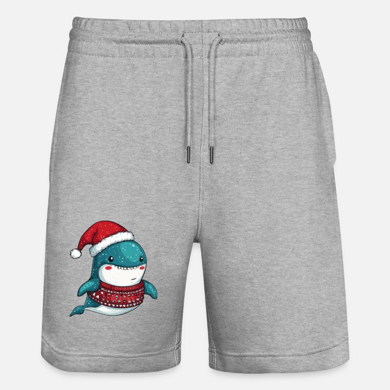 Noël baleine - Short de jogging bio TRAINER Stanley/Stella unisexe - gris chiné