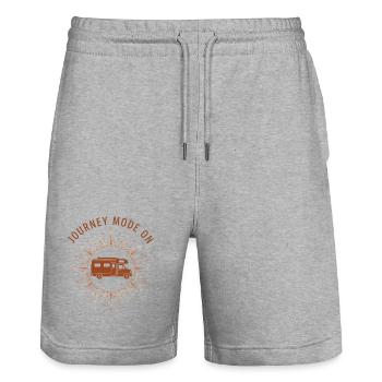 Journey Mode On - Stanley/Stella Unisex Bio Joggingshorts Trainer  - Grau meliert - Vorne - Nik (191cm) & Marisol (170cm)