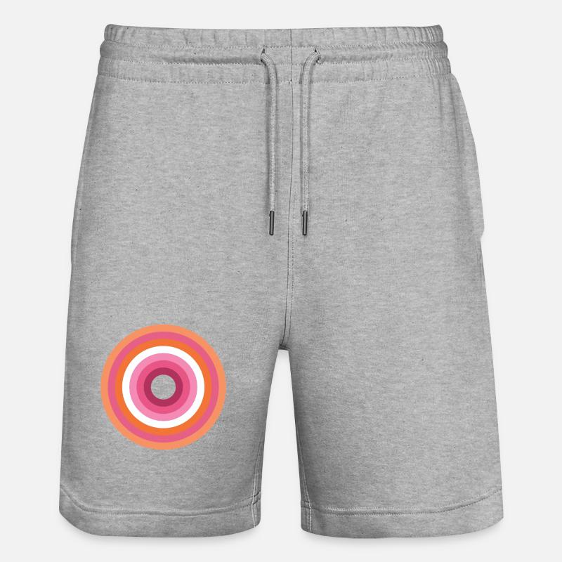 Palette Concentric Ring Lesbienne LGBTQ - Short de jogging bio TRAINER Stanley/Stella unisexe - gris chiné