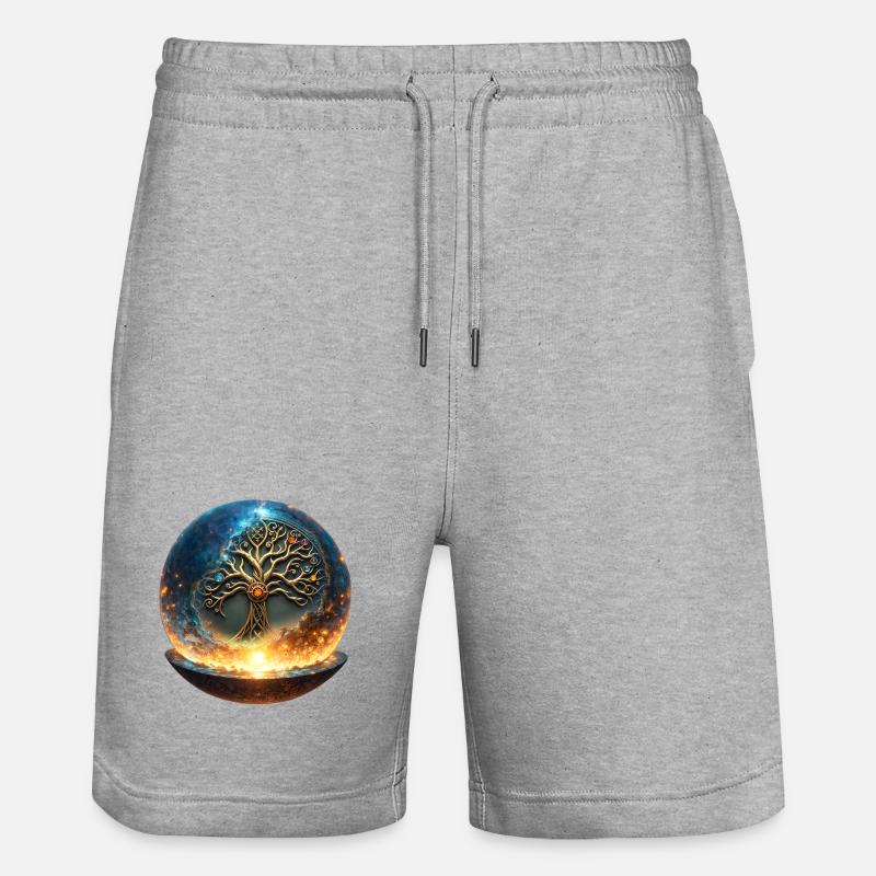 Arbre de vie dans Balloon - Short de jogging bio TRAINER Stanley/Stella unisexe - gris chiné