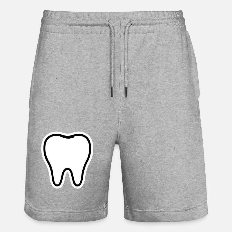 Symbole de la dent - Short de jogging bio TRAINER Stanley/Stella unisexe - gris chiné