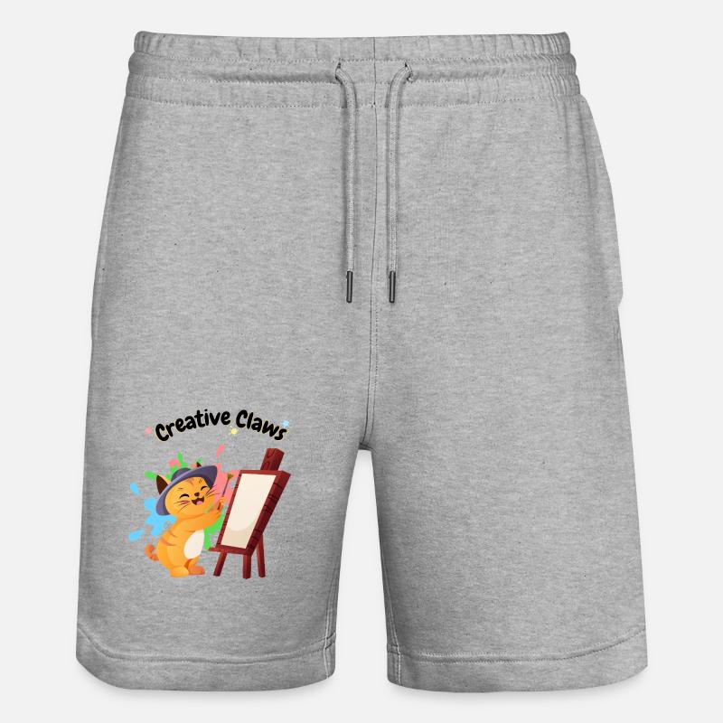 creative_claws - Short de jogging bio TRAINER Stanley/Stella unisexe - gris chiné