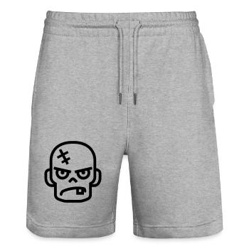 zombie - Short de jogging bio TRAINER Stanley/Stella unisexe - gris chiné - Devant - Nik (191cm) & Marisol (170cm)