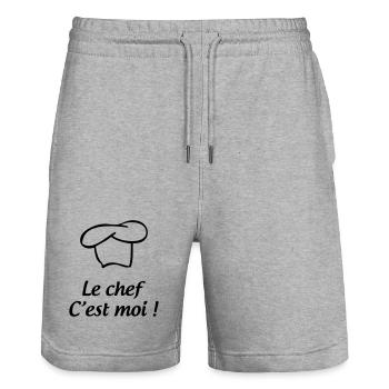 Der Koch bin ich – Küche - Stanley/Stella Unisex Bio Joggingshorts Trainer  - Grau meliert - Vorne - Nik (191cm) & Marisol (170cm)