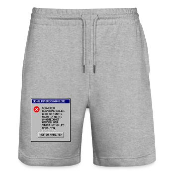 Masse salariale - Short de jogging bio TRAINER Stanley/Stella unisexe - gris chiné - Devant - Nik (191cm) & Marisol (170cm)