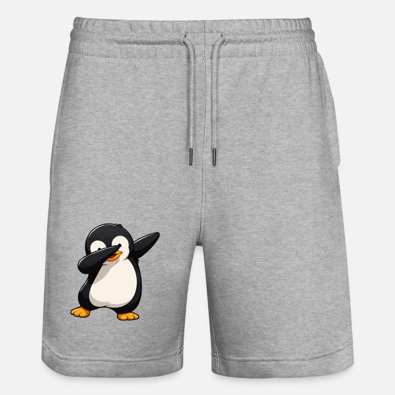 Dab Penguin Comic - Short de jogging bio TRAINER Stanley/Stella unisexe - gris chiné