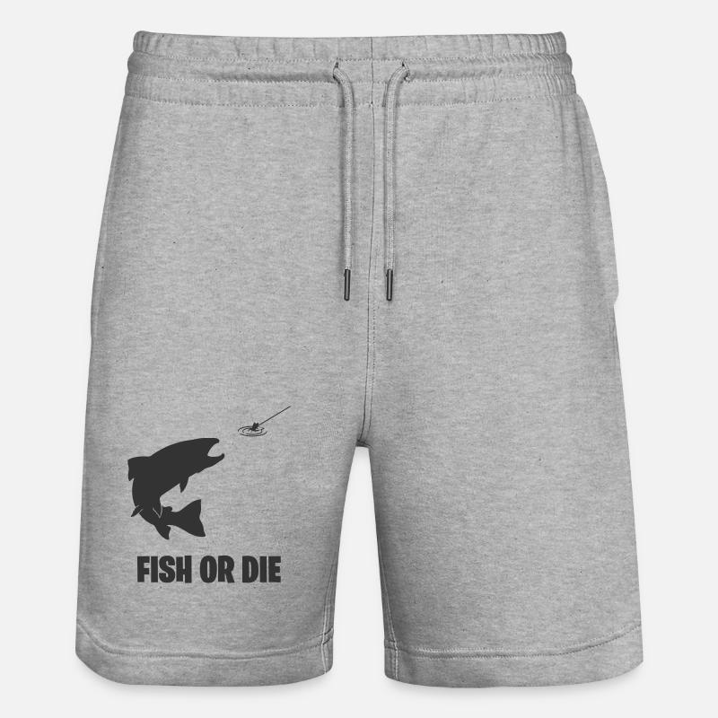 Fisch oder stirb - Stanley/Stella Unisex Bio Joggingshorts Trainer  - Grau meliert