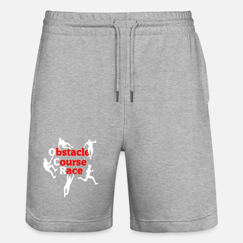 OCR Chaos – Obstacle Action Design - Stanley/Stella Unisex Bio Joggingshorts Trainer  - Grau meliert