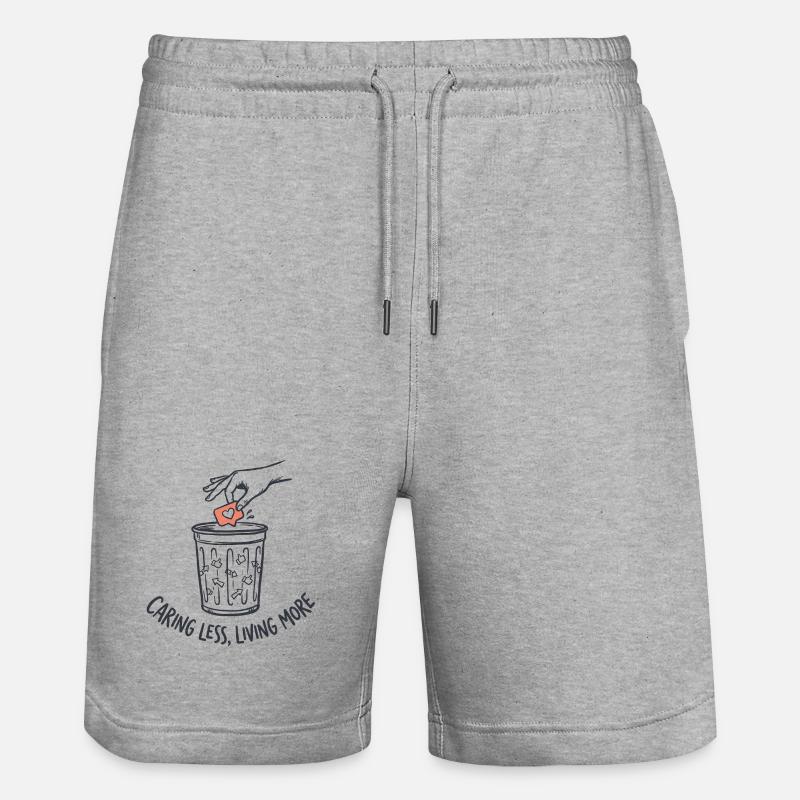 Moins de soucis Vivre plus - Short de jogging bio TRAINER Stanley/Stella unisexe - gris chiné