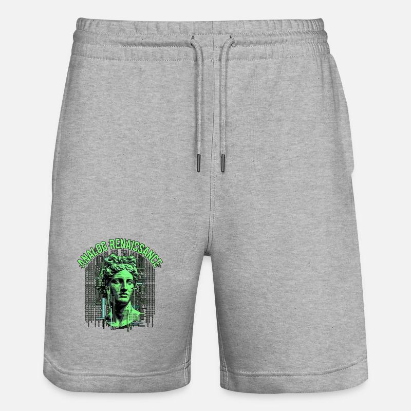 Technologie de la Renaissance analogique - Short de jogging bio TRAINER Stanley/Stella unisexe - gris chiné