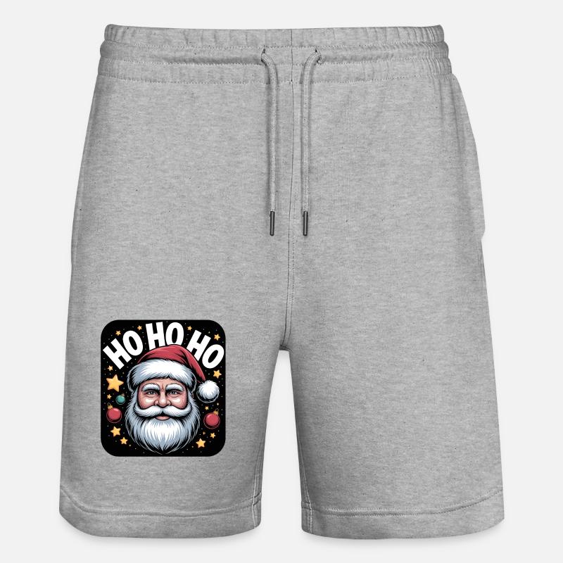 Ho Ho Ho Père Noël - Short de jogging bio TRAINER Stanley/Stella unisexe - gris chiné