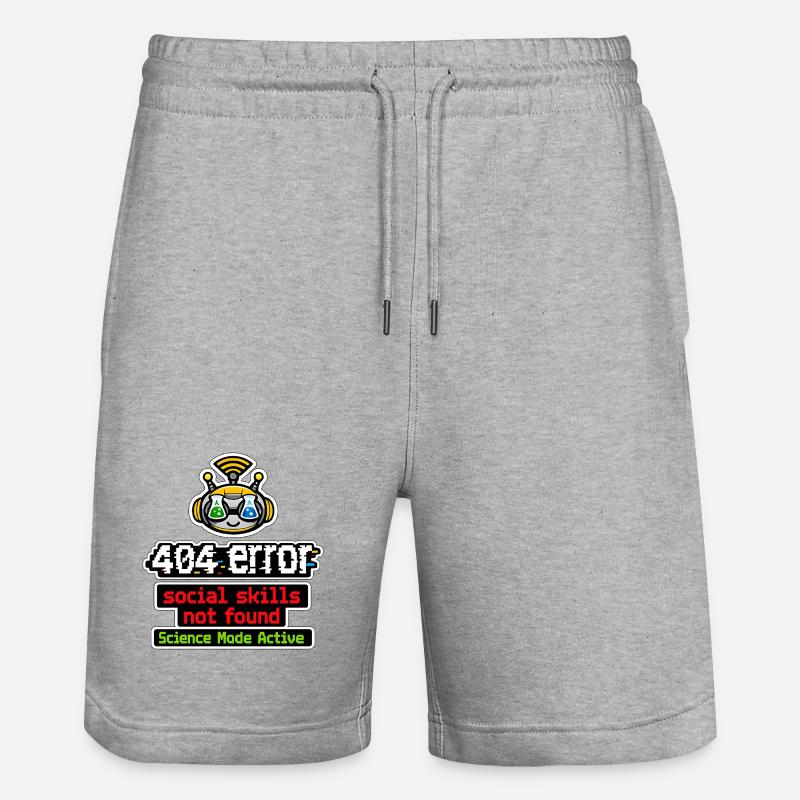 Science Bot: Active Mode - Stanley/Stella Trainer Unisex Organic Jogging Shorts - heather grey