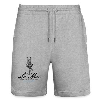 Beach Club - Stanley/Stella Unisex Bio Joggingshorts Trainer  - Grau meliert - Vorne - Nik (191cm) & Marisol (170cm)