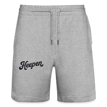 Heepen Bielefeld#heepenstyle - Stanley/Stella Unisex Bio Joggingshorts Trainer  - Grau meliert - Vorne - Nik (191cm) & Marisol (170cm)