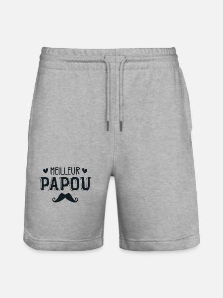 Meilleur PAPOU - Short de jogging bio TRAINER Stanley/Stella unisexe - gris chiné