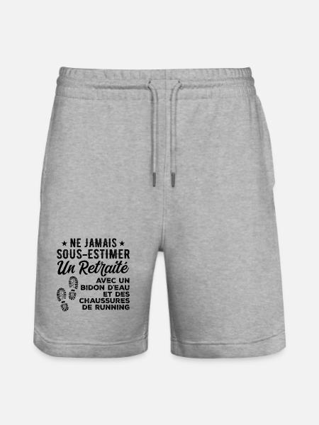 Humor-Lauf-Retreat - Stanley/Stella Unisex Bio Joggingshorts Trainer  - Grau meliert