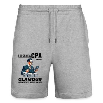 CPA Chronicles: Glamour und Aufregung enthüllt - Stanley/Stella Unisex Bio Joggingshorts Trainer  - Grau meliert - Vorne - Nik (191cm) & Marisol (170cm)