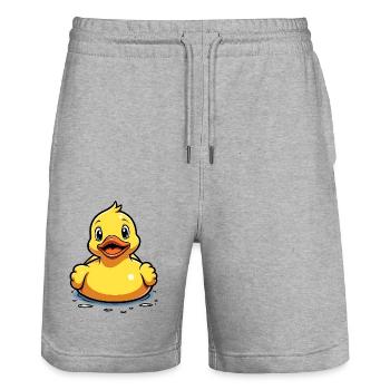 Duck rubber duck rubber duck yellow swim - Stanley/Stella Trainer Unisex Organic Jogging Shorts - heather grey - Front - Nik (191cm) & Marisol (170cm)